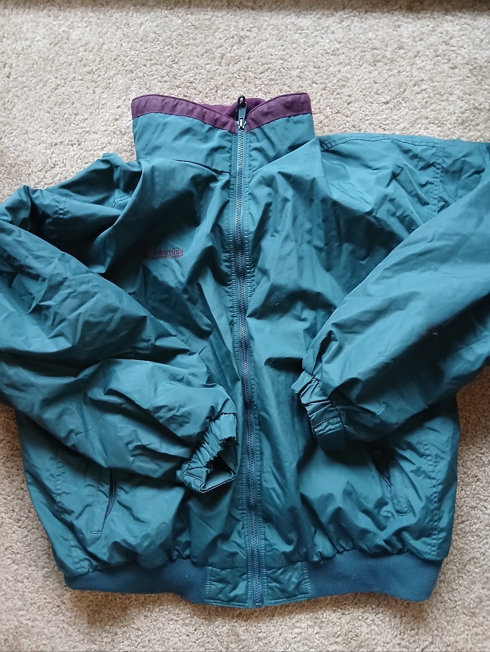 Vintage Columbia Teal Windbreaker Jacket